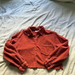 Orange Corduroy Shacket